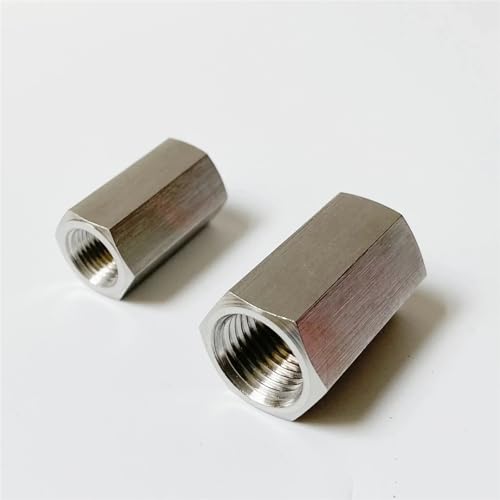 Conector manguito hexagonal 3/8 de acero inoxidable 304 rosca hembra 3