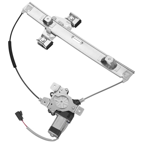 Obaee Rear Left Driver Side Power Window Regulator with Motor Compatible with Hummer H2 2003 2004 2005 2006 2007 2008 2009, Replace OE 751-707