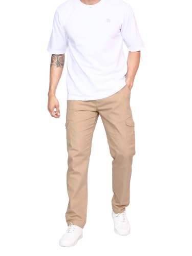 Image of Big Button Mens Regular Fit Casual Cotton Cargo Pant