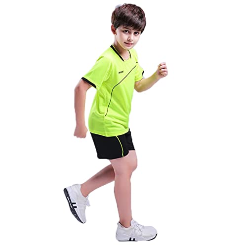 Kids Sport Shorts Sets Boys Football Training Suit Shorts and T-shirt Set School PE Tracksuit Mesh Sport Uniform Jersey Kit 4-13 Years