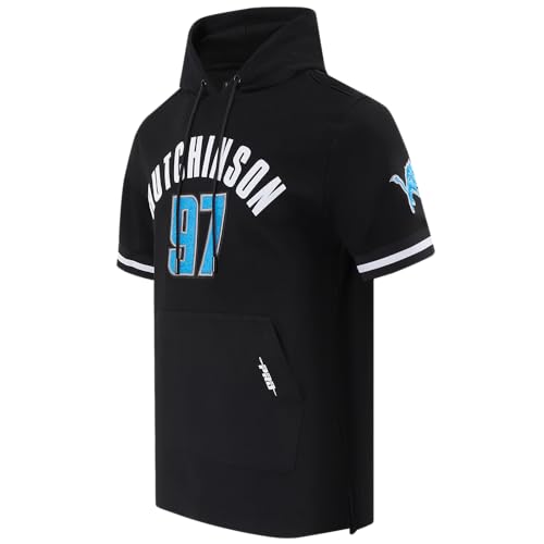 Pro Standard Men's Aidan Hutchinson Black Detroit Lions Player Name & Number Hoodie T-Shirt - Image 3