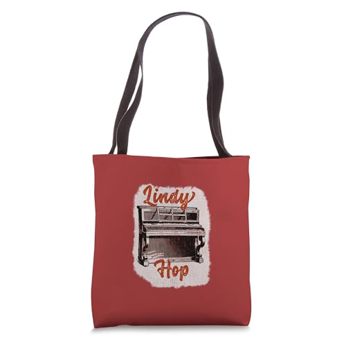 Lindy Hop Swing Dancer Piano Tote Bag