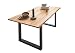 Produktbild SAM Baumkantentisch 140 x 80 cm Seattle, Eichenholz/Wildeiche massiv, Esstisch mit U-Gestell Metall Schwarz lackiert, jeder Esszimmertisch EIN Unikat, Tischplatte 26 mm