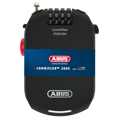 ABUS Spezialschloss Combiflex 2503/120 - Geeignet als Gepäcksicherung, Skischloss, Helmsicherung...