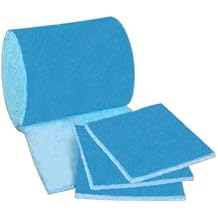 USA Made 10 Feet of Blue and White Air Filter Media Roll, MERV6 Polyester Media - 25" Wide