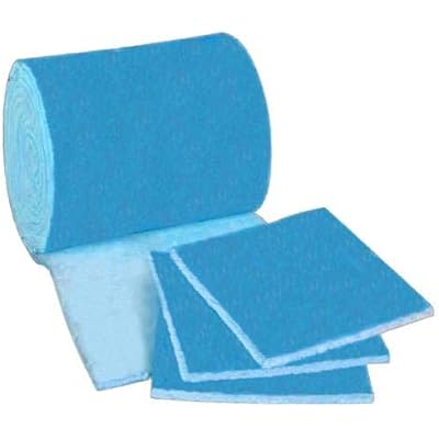 10 Feet of Blue and White Air Filter Media Roll , MERV6 Polyester Media - 25" Wide