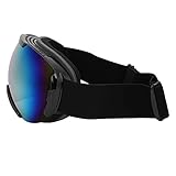 Ghzste Gafas de esquí y snowboard de doble capa antivaho para adultos, con protección UV, ideal para esquiar o hacer snowboard (rojo)
