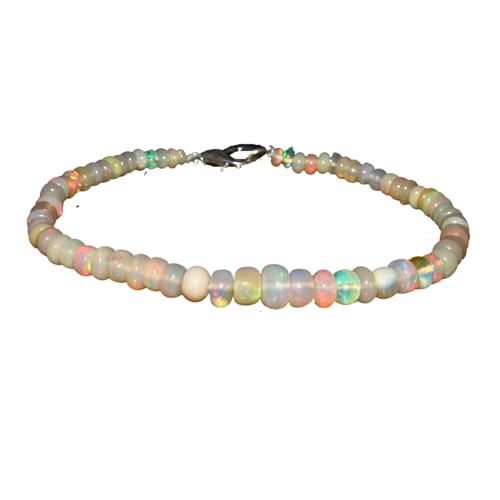 Bracelet en opale naturelle d'Éthiopie, bijou élégant pour illuminer vos tenues quotidiennes