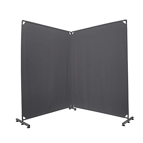 STEELAID Room Divider Office Wall Divider 100   Gray Partition for Home Office, Restaurant,School, Church, Classroom, Dorm Room, Kids Room, Freestanding & Foldable