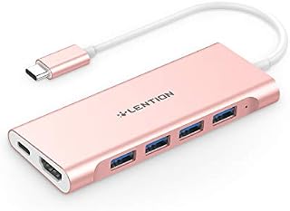 LENTION USB-C Multi-Port Hub with 4K HDMI Output, 4 USB 3.0, Type C