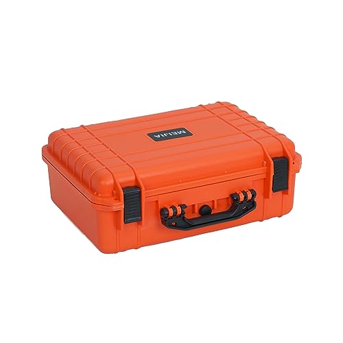 Image of MEIJIA All Weather IP67 Waterproof Hard Camera Case,Hard Protective Case,Hard Case with Customizable Foam,Fit Use of Drones,Camera,Equipments,Pistols(Orange,18.5 x14.06x6.93inches)