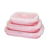 🍜Calidad: Las Cajas de almacenamiento de alimentos están hechas de silicona sin BPA apta para alimentos, silicona no tóxica, inodoro, inodoro, antiadherente y resistente a altas temperaturas, lo que las hace adecuadas para hornos microondas, refrigeradores y lavavajillas.