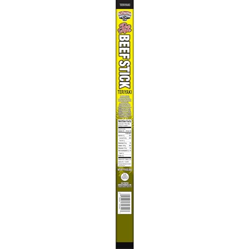 Image of Old Trapper Deli-Style Sausage Sticks, Teriyaki Flavor, 1.75-Ounce Individually Wrapped Packages, 10 Grams of Protein per Serving (Pack of 26)