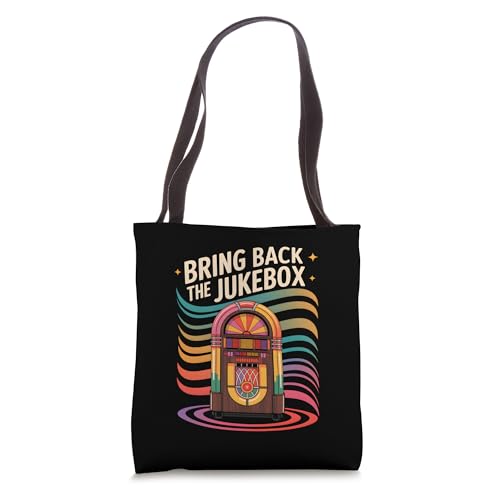 60s 70s 80s 90s Jukebox Nostalgia Memories Music Tote Bag