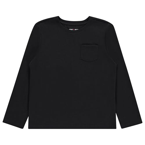 STITCH & STONE Boys 4 Pack Long Sleeve Tops, Soft Cotton Crewneck Tees, Casual Boys Clothing, Comfortable Everyday Wear3
