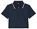 Theory Women's Tennis Polo Zip Top, Nocturne Navy, X-Large