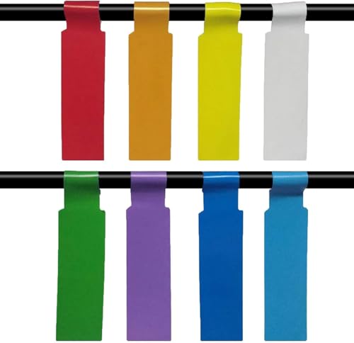 Yxvyxymyxxg​ Waterproof Cable Labels - 240 PCS Colorful Write-On Tags, 8 Sheets Tear-Resistant for Laser Printer, Office & Home Network Organization