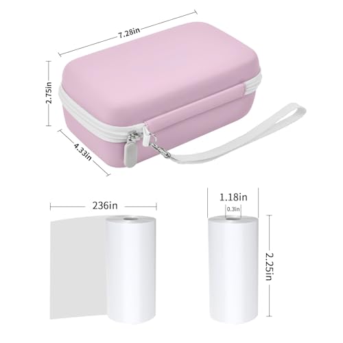 Estuche para cámara instantánea para niños con 3 rollos de papel miniatura 5