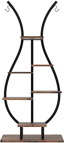 Gdlf Plant Stand Indoor Tall Plant Shelf Metal Tiered Hanging Shelf, 59" #TOP4
