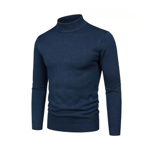 JIANROU Pull pour Homme Pull Tricoté Confortable Coupe Droite Pullover,Pull De Noël Homme Pas Cher Gros Pull Col Roulé Laine Épais Pull Col Roulé Laine Pull Col Roulé Laine sous Pull Homme Col Roulé