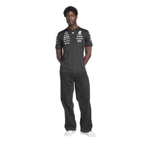 Image of adidas Mercedes - Amg Petronas Formula One Team Driver Jersey Black Men (Short Sleeve) Men's (Pack of 1)