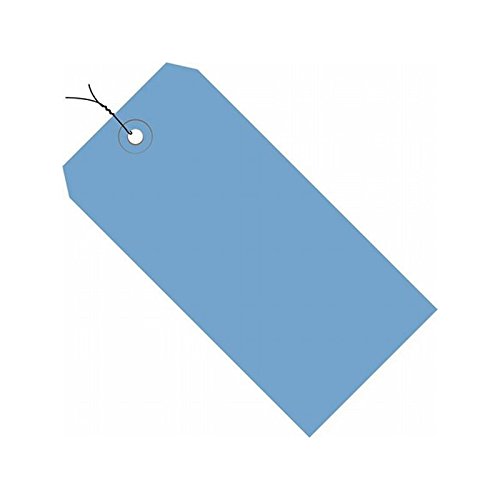 Pre-Wired Colored Shipping Tag #2, 13 Point, Pre-Wired, White, 3.25" x 1.62" - Case of 1,000