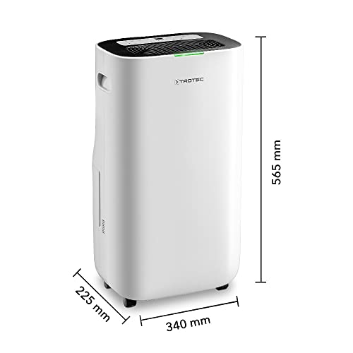 TROTEC Déshumidificateur-purificateur d'air TTK 70 HEPA (Plus) | filtration HEPA | Pour pièces de 50 m²/125 m³ max. | Capacité de déshumidification max. de 24 litres/24 heures – Image 4