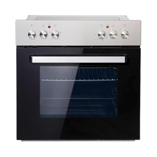 PKM Einbauherdset BIC3-I KP IX-2/2 55 Liter Garraum | 3 Backofen Funktionen | Ober- und Unterhitze | 7900 Watt | 1 Blitzkochplatte | Edelstahlblende | Fettpfanne & Grillrost