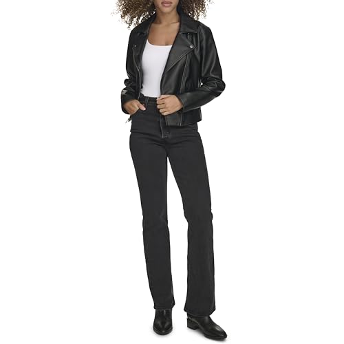 Levi's Women's Moto Jacket With Welt Pockets, Black, Small2
