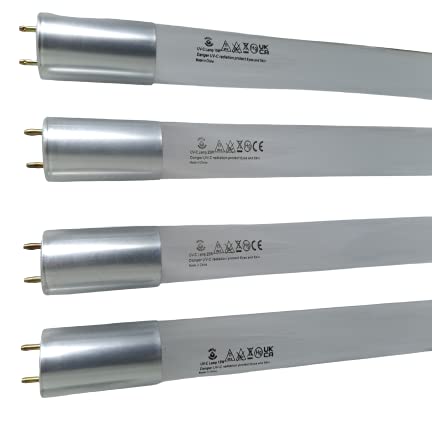 Pondh2o Value Quad (4) Pack 55w (watt) T8 Replacement UV Bulb Lamp for Pond Filters UVC High Performance Quartz Glass, Ultraviolet Steriliser Lights for Ponds and Aquariums