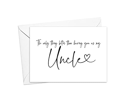 Pregnancy Announcement Card for Uncle, New Baby Reveal for Uncle from Niece and Nephew, New Great Uncle Baby Announcement, Great Niece Nephew on the Way (Uncle w Heart)