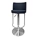 Bromi Design Bowery Adjustable Height Swivel Bar Stool, Black