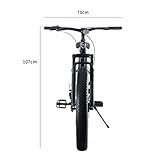 BSETSEL 26 Inch Fat Tyre Wheels Mountain Bike, 7 Speed Gear, Dual Disc-Brake, All-Terrain Bicycle with Front Suspension for Adults Youth Men Women (Black) - Image 6