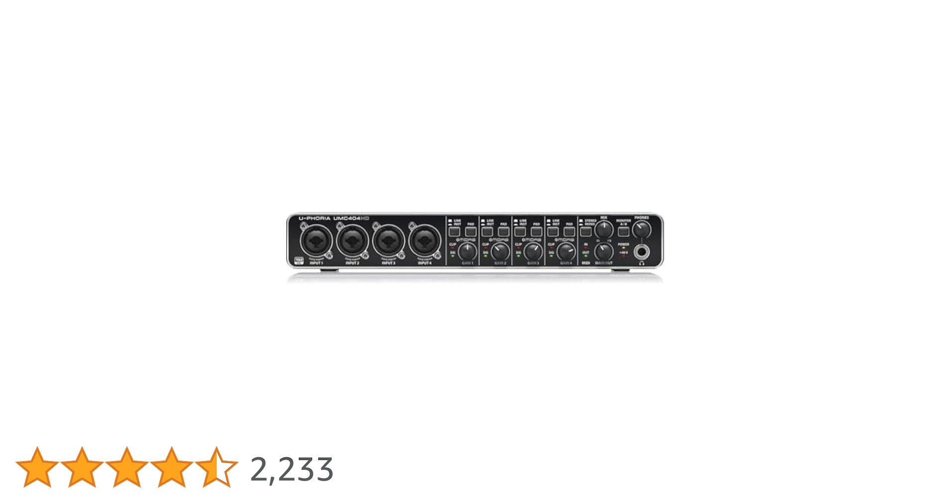 Beringer オーディオインターフェイス UMC404HD U-PHORIA BEHRINGER ( ベリンガー ) UMC404HD オーディオインターフェイス