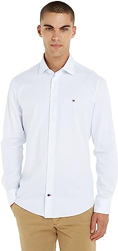 Chemise habillée Homme Tommy Hilfiger Cl-w Dobby Print RF Mw0mw33465 coton chic