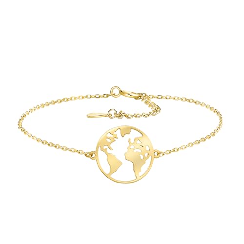 Bracelet femme argent 925 carte du monde SOFIA MILANI bijou voyage