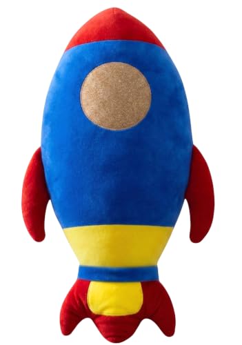Image of Tickles Rocket Shaped Soft Stuffed Plush Pillow Cushion for Kids Boys & Girls Birthday Gift Nursery & Bedroom Decor (Size: 38 cm Color: Multicolor)