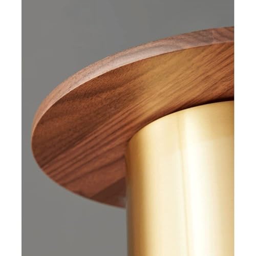Lámpara de araña de madera y metal E27 dorada para techo de comedor 3