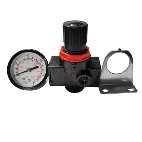 Régulateur de pression pour compresseur avec support et manomètre YSIL BR2000 1/4 NPT