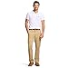 IZOD Men's Flat Front Straight Fit Performance Stretch Chino Pant, Cedarwood Khaki, 40Wx32L