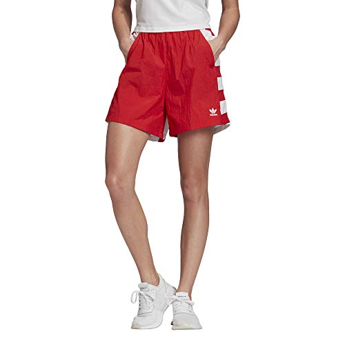Adidas Damen Sport Shorts LRG Logo Short, Lush red/White, 38, FM2637
