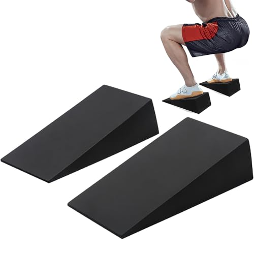 HYAVIA 2 Pack Squat Wedge Blocks – Non-Slip EVA Foam Slant Boards for Calf Raise, Squats, Pushups, Yoga, Pilates, Weightlifting & Leg Strength Training, Supportive Fitness Ramp