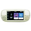 Automodz for Fiat 500 Wireless Carplay Android Car Stereo 2007-2015 with Android Auto 7" Touch Screen Car Radio Bluetooth with Sat Nav WiFi USB SWC RCA FM RDS Rear View Camera for Fiat 500 2007-2015