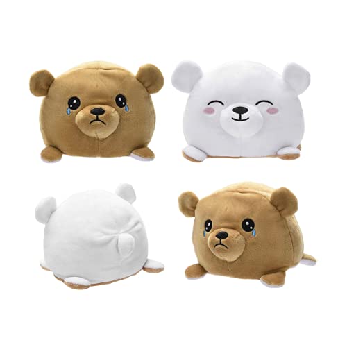 Pohthe Reversible Plushie Bear Stuffed Animal Reversible Mood Plush Double-Sided Flip Show Your Mood! #TOP2