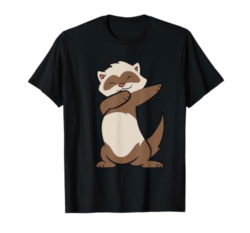 Dancing Ferret Cute Dabbing Ferret T-Shirt, Men, Black, Small