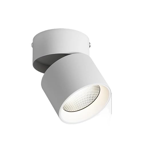 Faretto da soffitto pieghevole a LED da superficie, 7W, 10W, 15W, faretto da soffitto in alluminio(Warm Light,Black Body,6 PCS 7W)