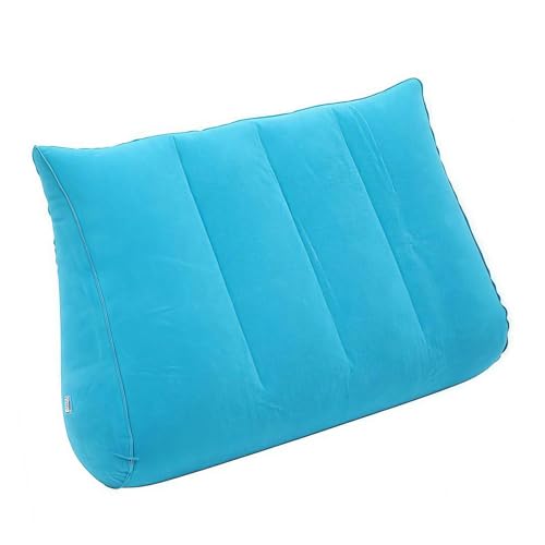 Image of Blow Up Cushion Wedge Pillow Compact Lightweight Multipurpose Triangle Shape Turquoise | Home & Garden | Bedding | Bed Pillows