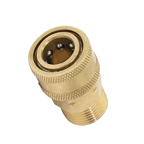 Image of UJEAVETTE Pressure Washer Quick Release Mini M22 Female to 1 /4 Male Brass Coupling