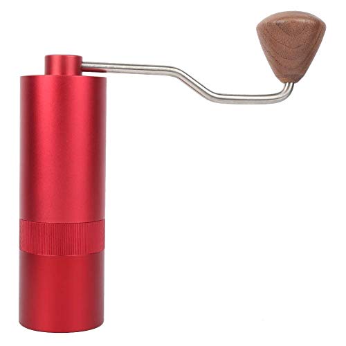 Manuelle Kaffeemühle, tragbare Kaffeemühle aus Edelstahl mit Vollbohnenmühle Handmühle Kaffeemühle mit Einstellbarer Einstellung für