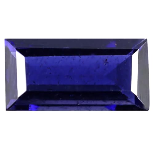Iolite bleu vif naturelle coupe octogonale idée cadeau pierre précieuse de Ceylan